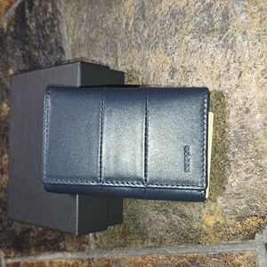 IKEPOD Geometric Patterned Key Carrier Navy Blue